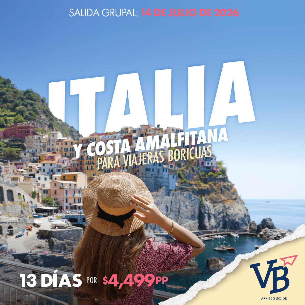 Viajeras Boricuas: Italia y Costa Amalfitana 2026
